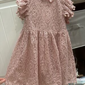 Pink Lace Kids Dress